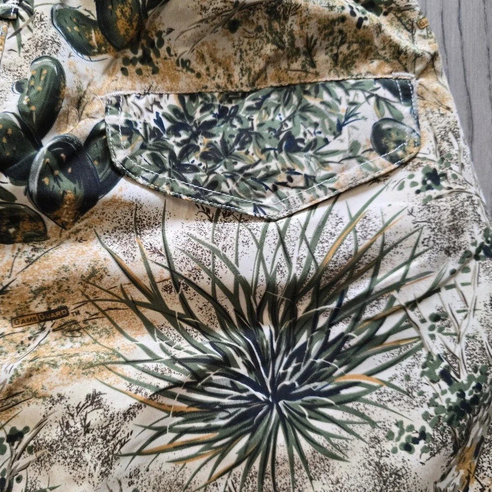 GameGuard Desert Camo Convertible Zip Off Cargo Pants Mens Small Cactus Print